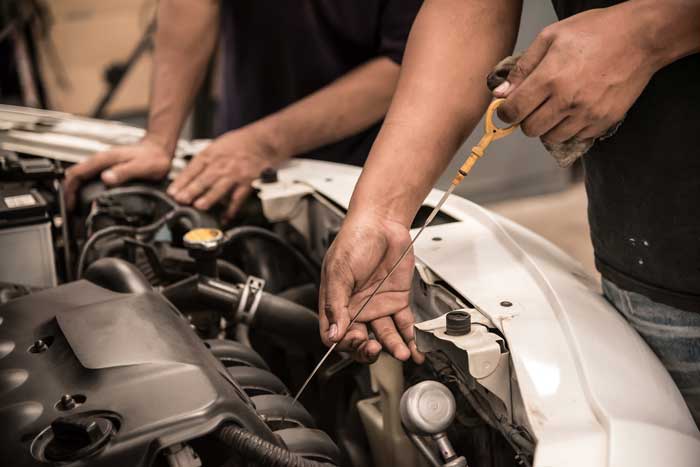 Clean, well-maintained engine bay