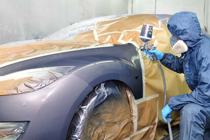 Body repair tools in the GB Auto workshop